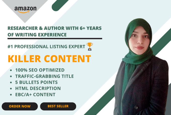 Gig Preview - Write powerful amazon listing SEO product descriptions