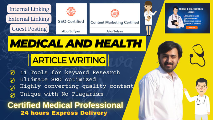 Bestseller - do health and medical articles or blog writing in 16 hours