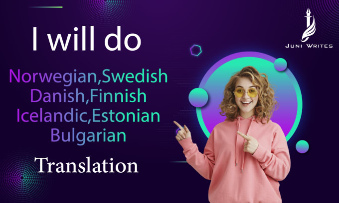 Gig Preview - Do norwegian swedish danish, finnish, icelandic, estonian, bulgarian translation