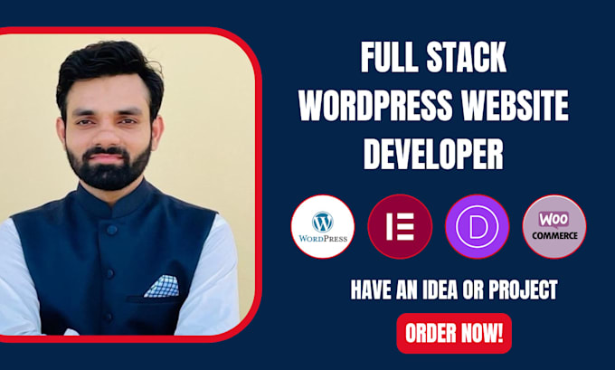 Gig Preview - Expert full stack wordpress web developer for responsive website development