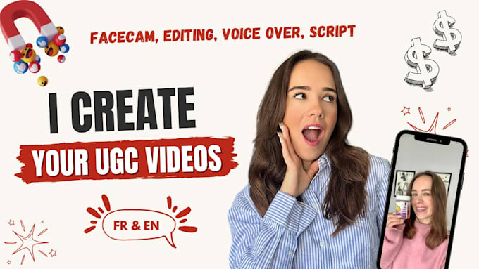 Gig Preview - Create french and english ugc videos for you