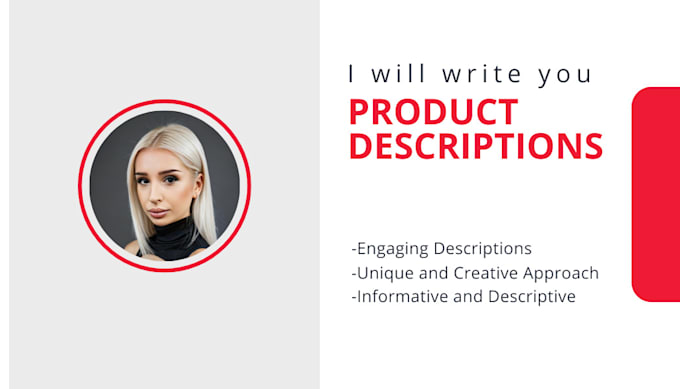 Gig Preview - Write product description for your ecommerce website