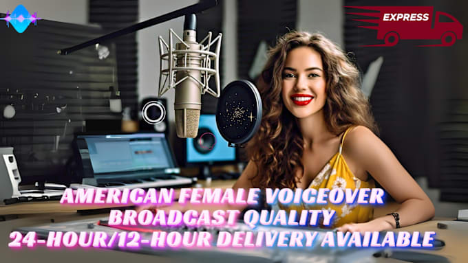 Gig Preview - Create a natural, professional american female voiceover recording in 24h