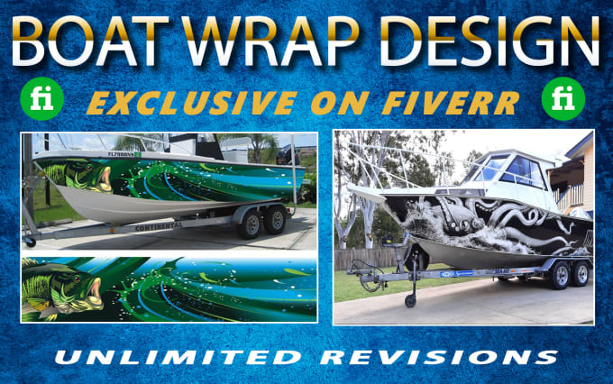 Gig Preview - Design boat wrap, jet ski, yacht, surfboard and personal watercraft