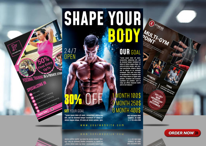 Gig Preview - Do unique gym flyer, fitness flyer and sports flyer design