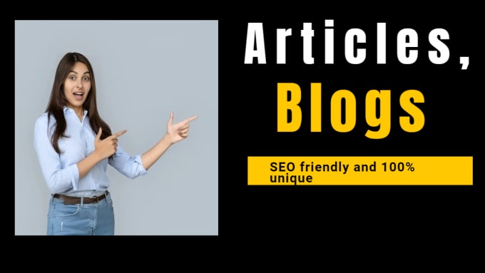 Gig Preview - Be SEO friendly articles and blogs writer for you