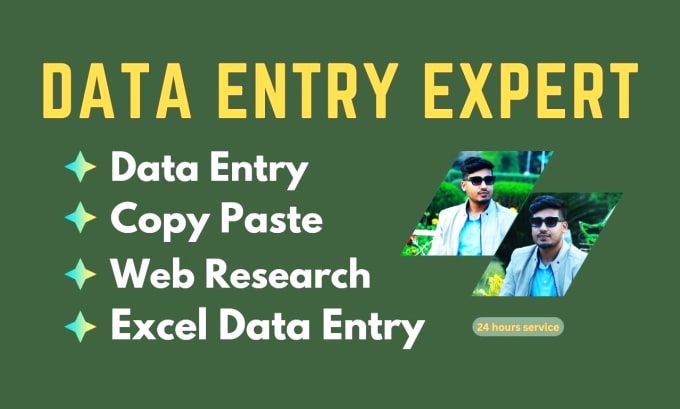 Gig Preview - Do data entry, copy paste, web research, excel data entry, pdf to excel