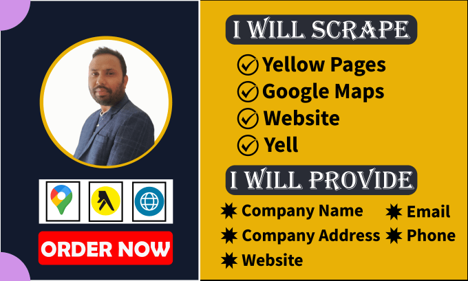 Bestseller - scrape business leads from yellow pages, google maps and website with email