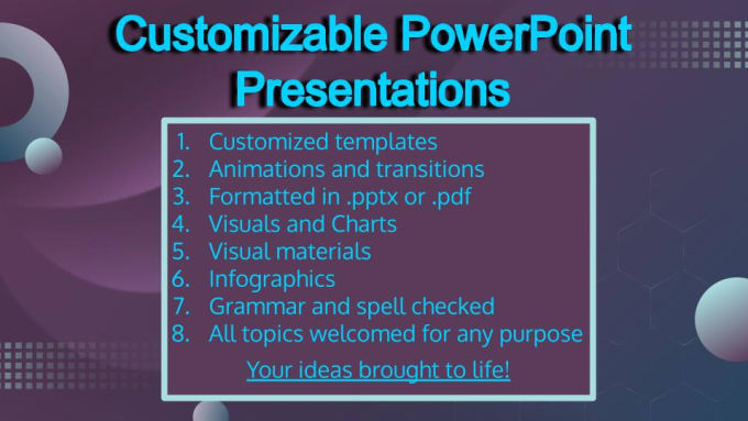 Gig Preview - Create a powerpoint presentation for you