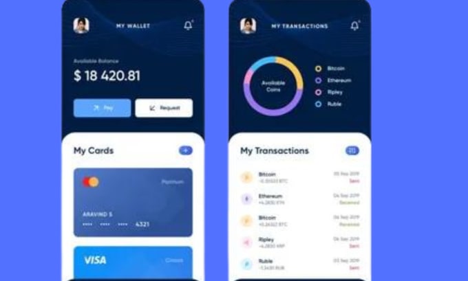 Gig Preview - Build crypto wallet app web3 app defi and dapp app fintech app erc20 wallet app