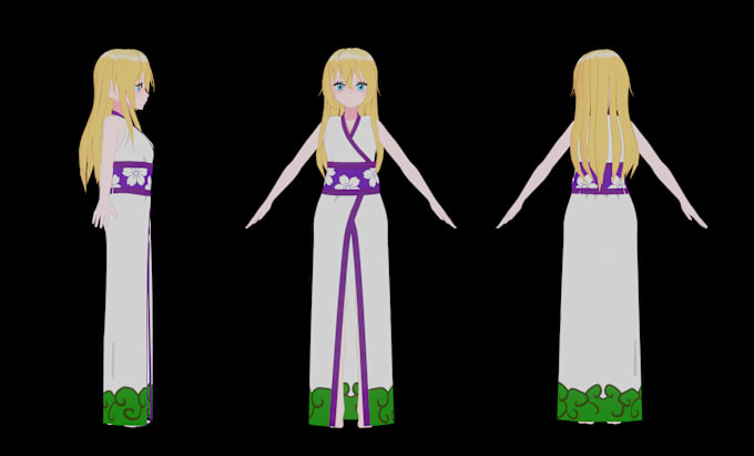 Gig Preview - Rig 3d anime, character, or avatar for vrchat or vtuber using blender and unity