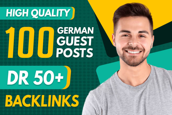 Gig Preview - White hat SEO dofollow german guest post backlinks on high authority sites