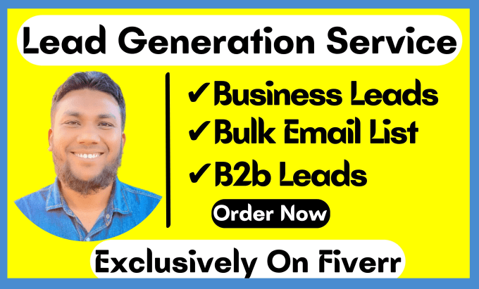 Gig Preview - Perfect b2b lead generation, business leads and email list building