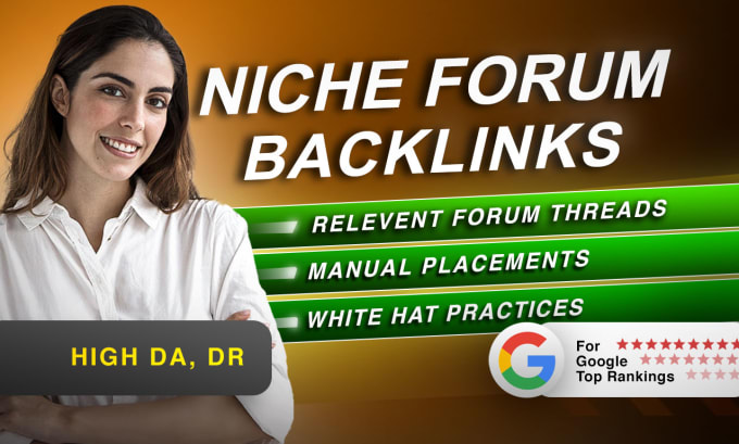 Gig Preview - Create manually build niche forum seo backlinks for white hat google rankings