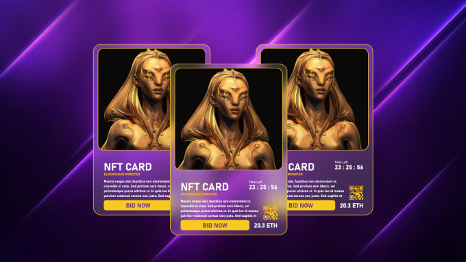 Gig Preview - Create unique 3d trading card or nft card based on your idea