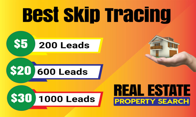 Gig Preview - Be your best skip tracer for real estate skip tracing