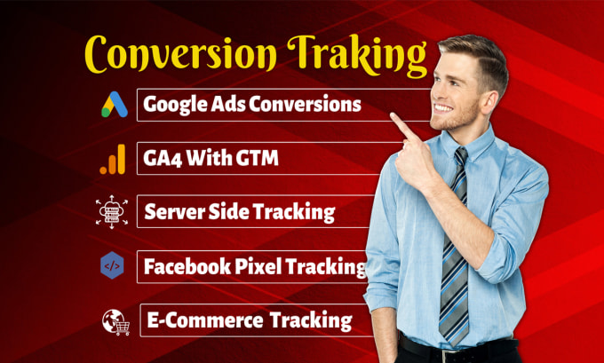 Gig Preview - Setup google analytics 4 conversion tracking  by tag manager