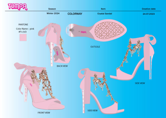 Gig Preview - Do shoe design, footwear design, custom shoes  high heel design sandal design