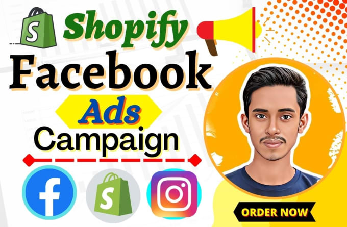 Gig Preview - Setup shopify facebook ads campaign, fb marketing, fb advertising and ig ads