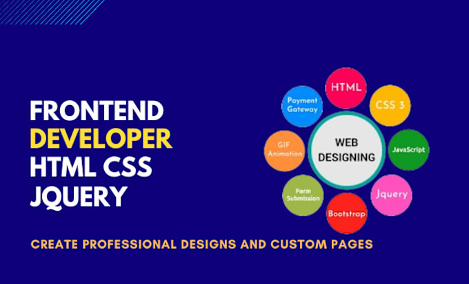 Gig Preview - Be your front end web developer using HTML CSS javascript