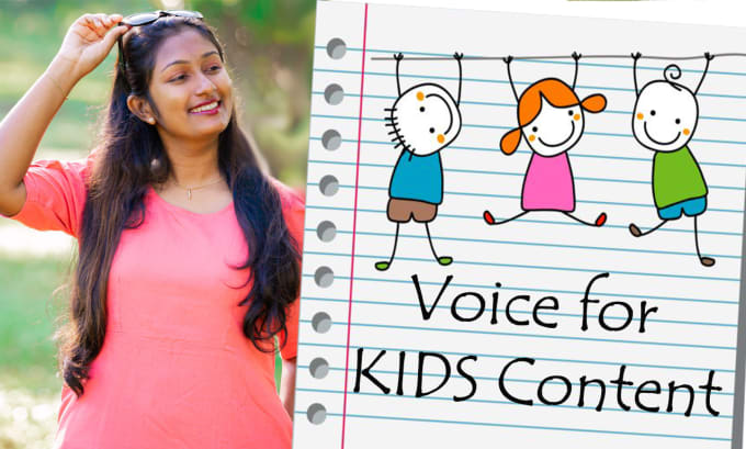 Gig Preview - Give english kids voice for your kids content