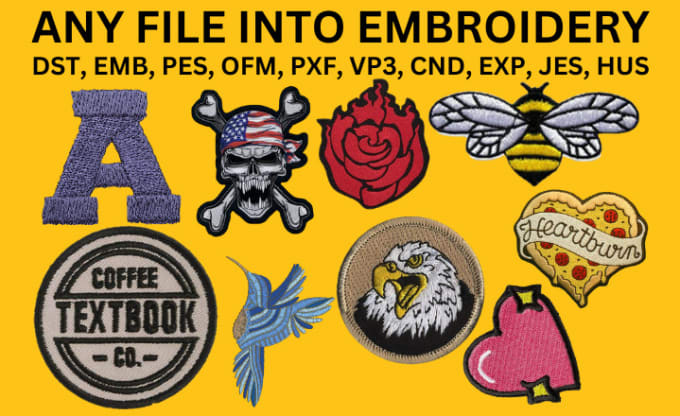 Gig Preview - Do rush dtg, embroidery digitizing into digital file dst pes emb