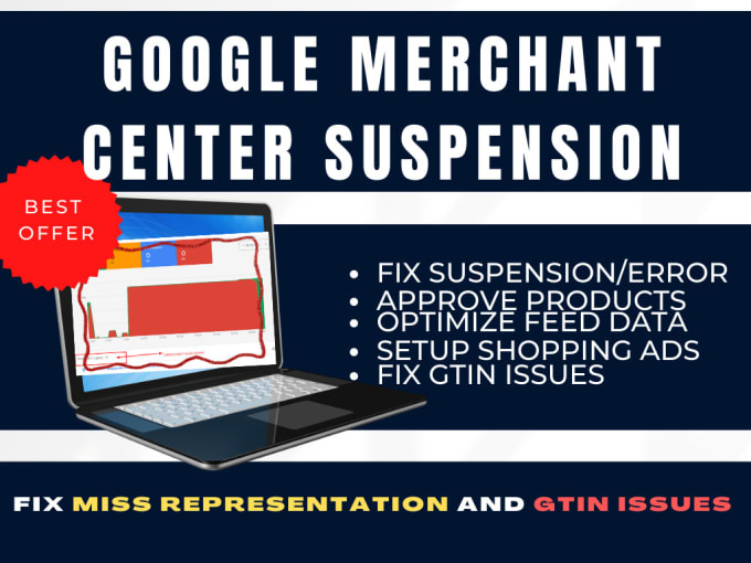 Gig Preview - Fix google merchant center suspension