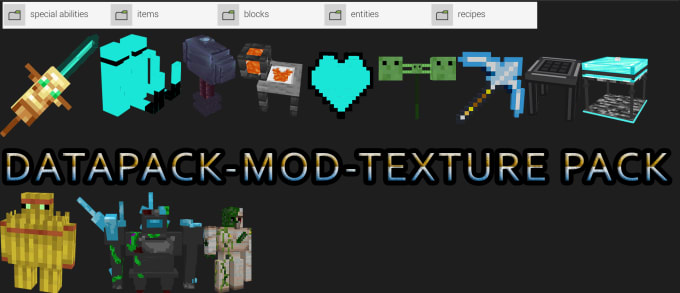 Gig Preview - Make minecraft data pack texturpack and mod for you