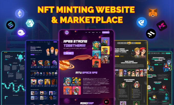 Gig Preview - Design and develop nft minting website, nft landing page design, nft marketplace