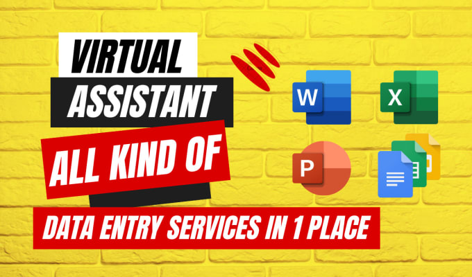 Gig Preview - Be your virtual assistant for data entry, data mining, copy paste, web research