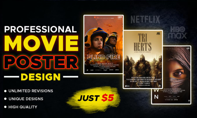 Gig Preview - Design professional movie posters, film posters