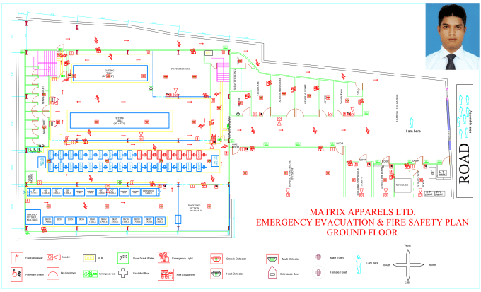 Gig Preview - Design and drawing fire emergency evacuation map, diagram, plan