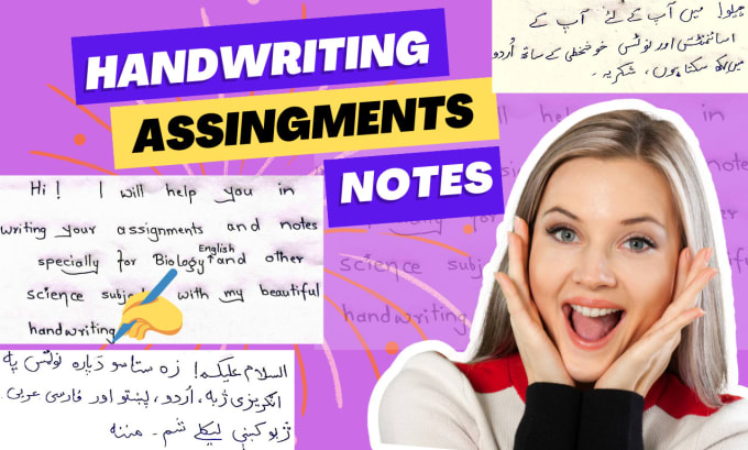 Gig Preview - Do handwritten job, assignments, papers, notes on any topic in eng, urd,arabic