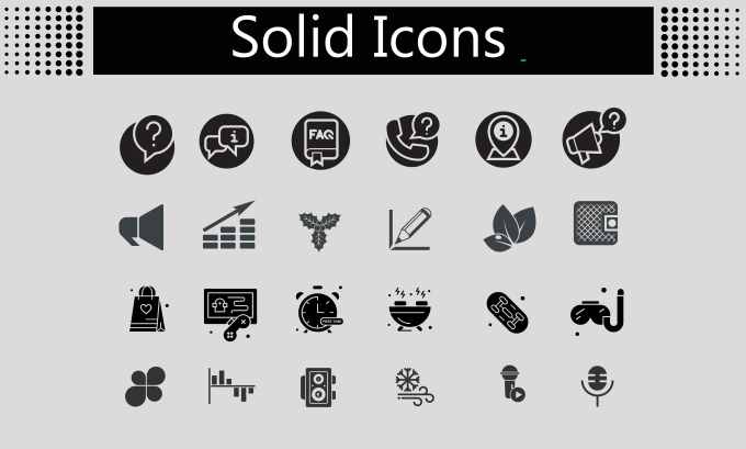 Gig Preview - Create unique custom solid vector icon set for website and apps