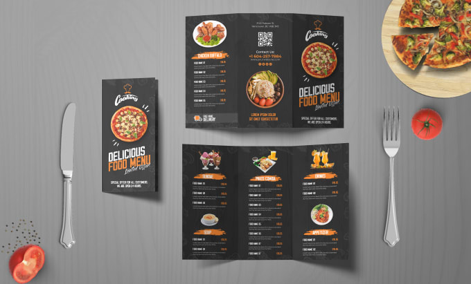 Gig Preview - Design creative excellent restaurant menu, menu board design, and food menu