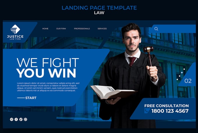 Gig Preview - Develop a professional law firm website