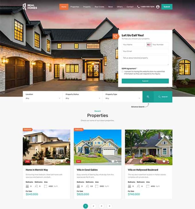 Gig Preview - Design real estate agent or mortgage website website