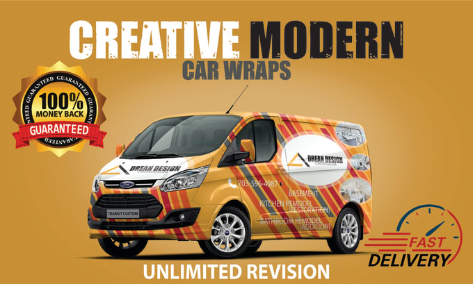 Gig Preview - Do car wrap design, vehicle wrap design, van wrap design, truck wrap design