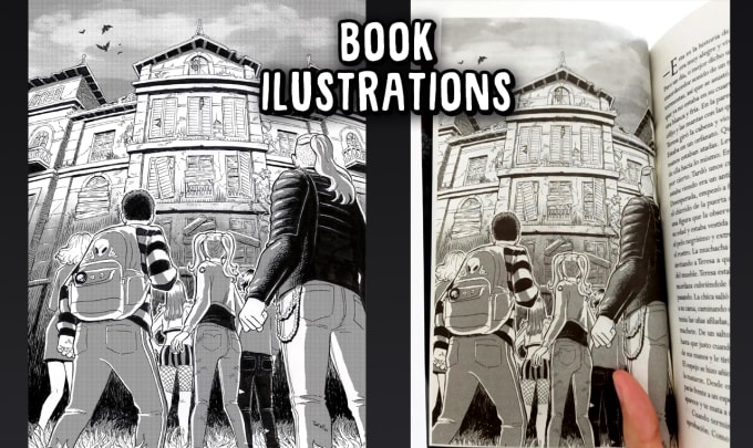 Gig Preview - Draw amazing book illustrations