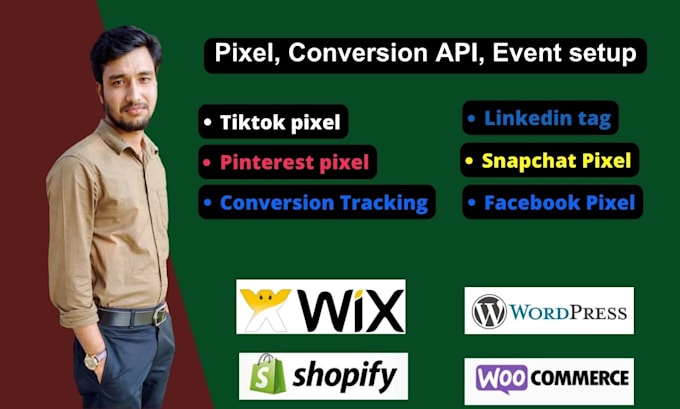 Gig Preview - Setup meta pixel, conversion API, tiktok pixel, linkedin tag, facebook pixel