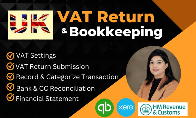 Gig Preview - Do UK bookkeeping UK vat return in quickbooks online xero