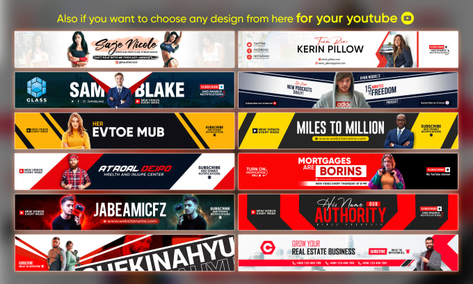 Gig Preview - Professional youtube banner or channel art