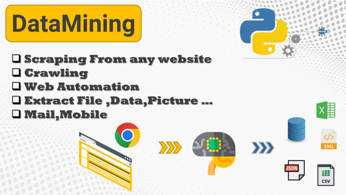 Gig Preview - Do web scraping, data mining, data entry from any website