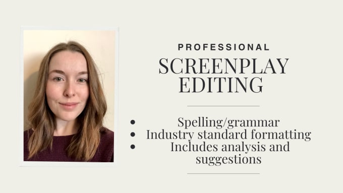 Gig Preview - Edit your film or television screenplay