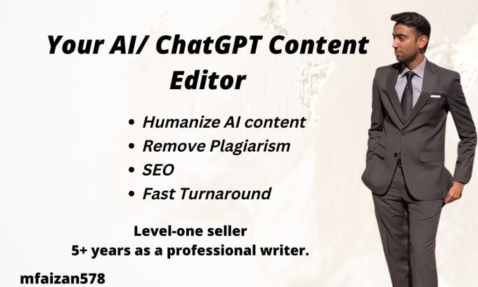 Gig Preview - Proofread and humanize your ai and chatgpt content