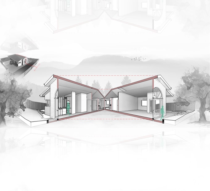 Gig Preview - Make 2d presentation architectural renderings