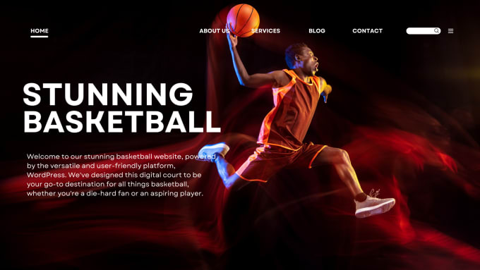 Gig Preview - Create a stunning basketball website using wordpress