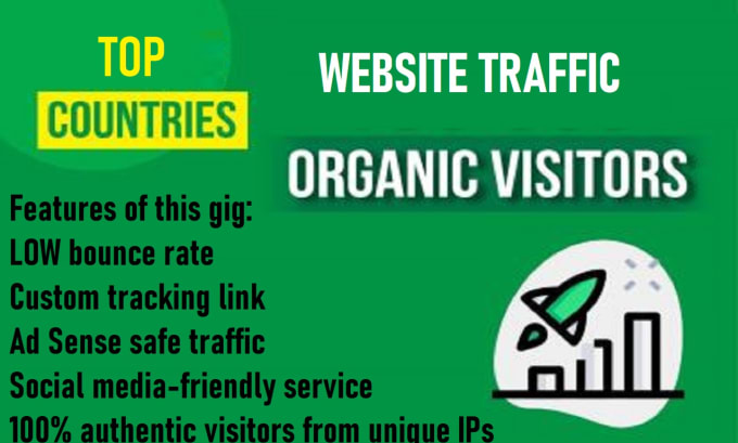 Gig Preview - Increase organic website traffic from top countries