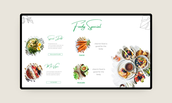 Gig Preview - Design unique, seasonal digital animated menu in canva