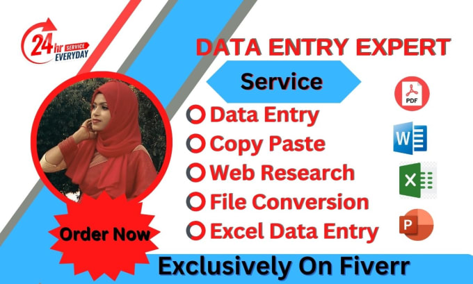 Bestseller - do data entry copy paste web research work for you